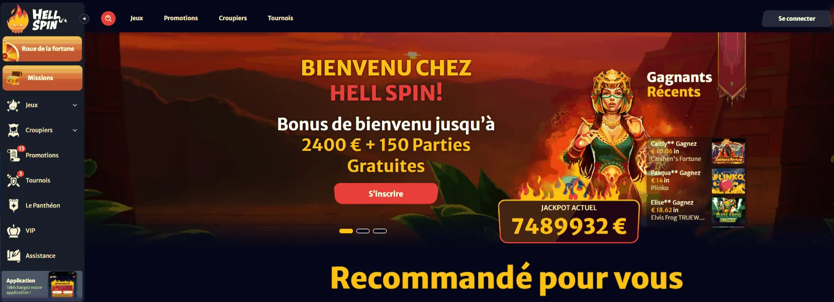 Hell Spin Casino Accueil